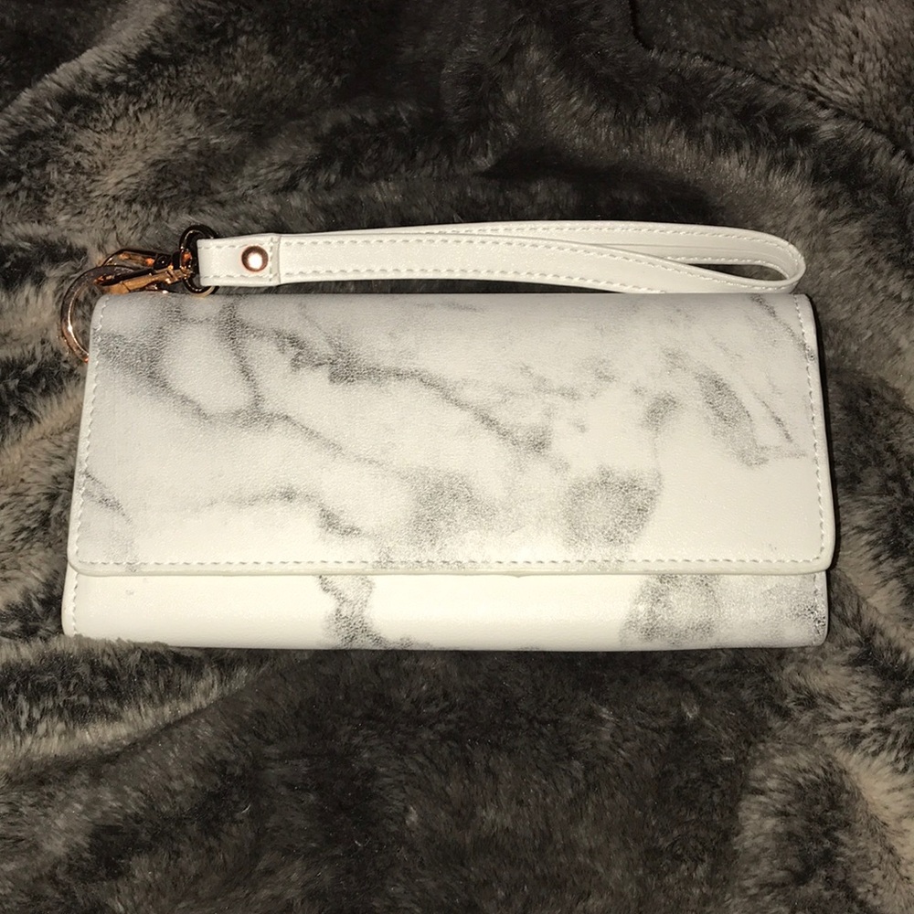 Marble&Rose Gold Wristlet